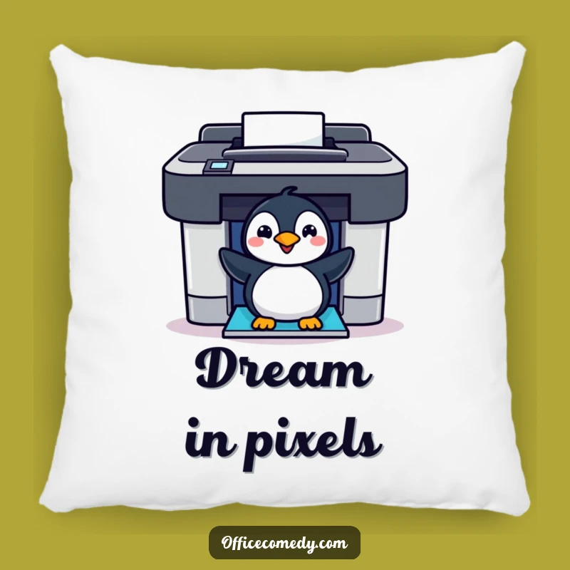 Funny Penguin Printer Pillow: Plush Comfort with a Hilarious Flipper Friend