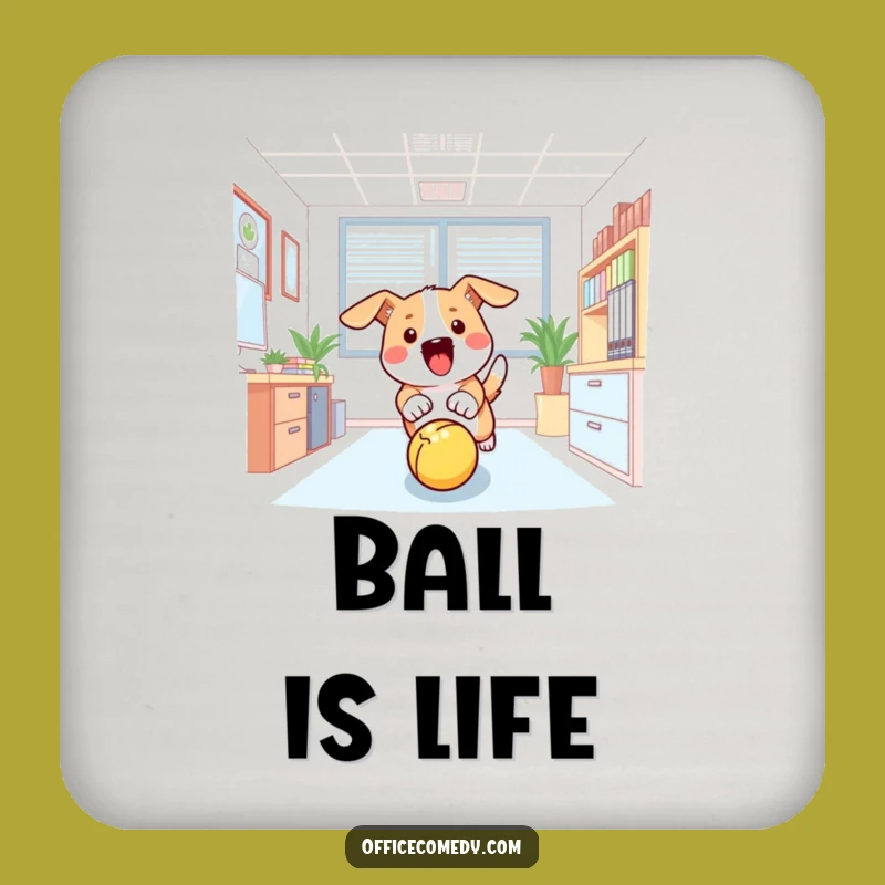 Funny Dog Office Coaster Set: Protect Surfaces with Humor Gift