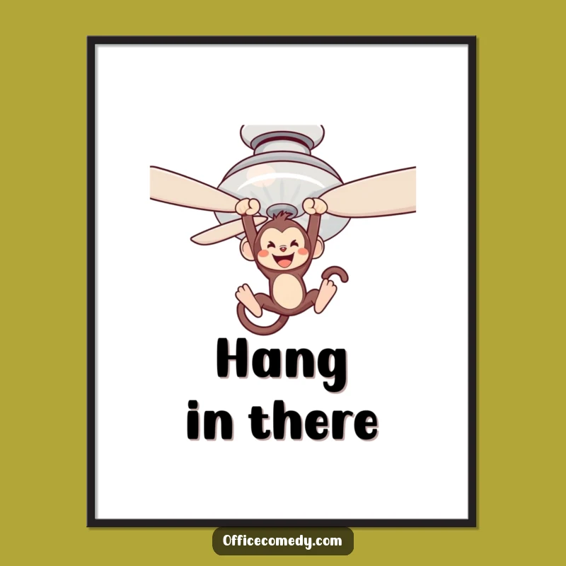 Funny Monkey Fan Art Poster: Wild Decor & Prankster Gift