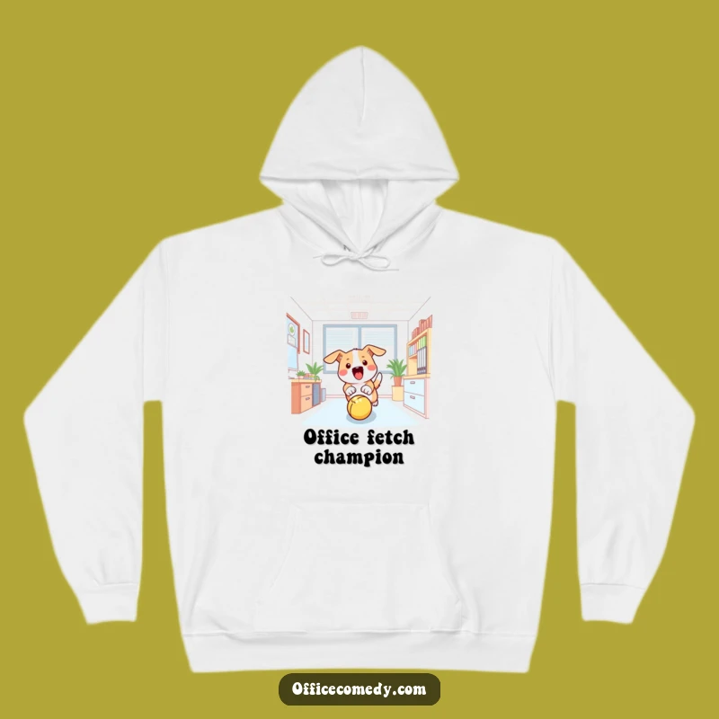 Funny Dog Office Warrior Hoodie: Cozy & Comical Workwear Gift