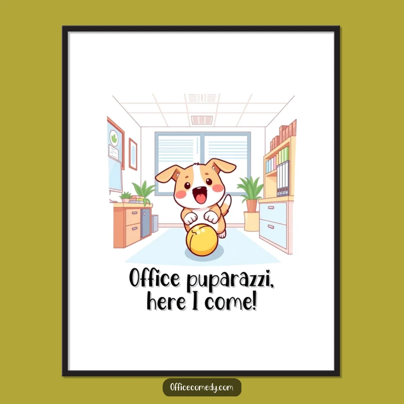 Free Printable Dog Office Wall Art: Playful Chaos!