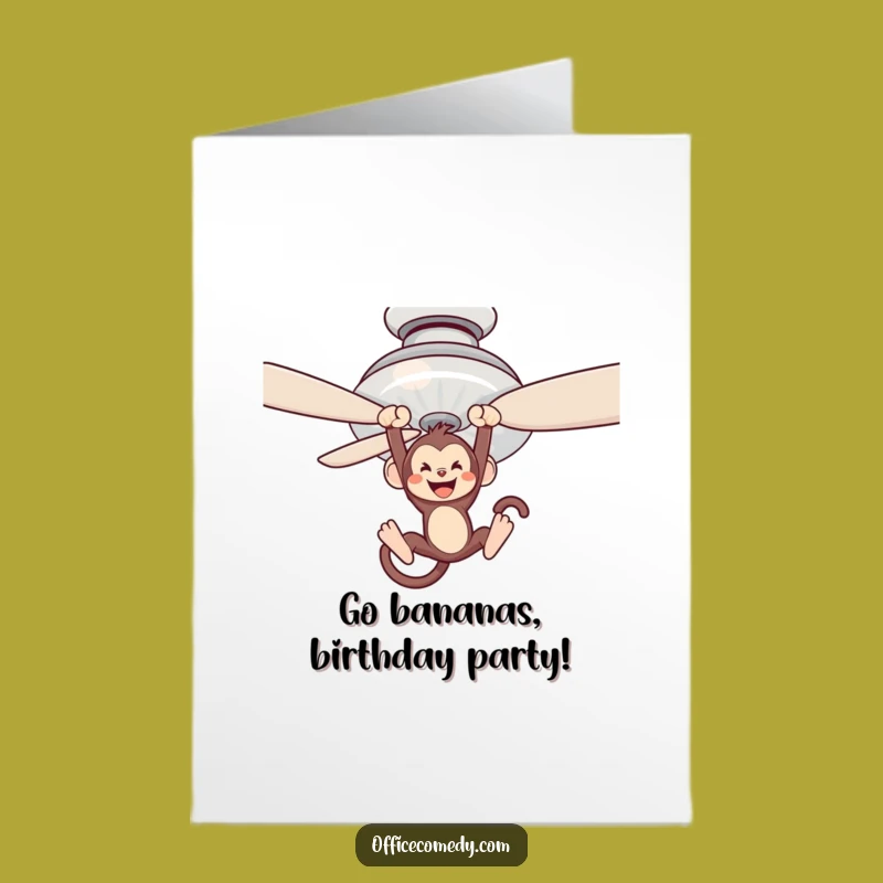 Free Printable Monkey Birthday Card: Fan Frenzy!