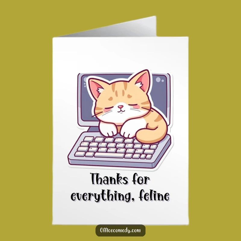 Free Printable Cat Thank You Card: Purrfect Thanks!