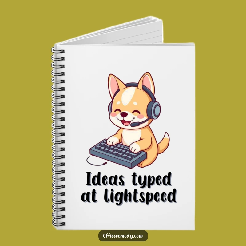 Funny Dog Typing Notebook: Jot Down Ideas with This Hilarious Pet Planner