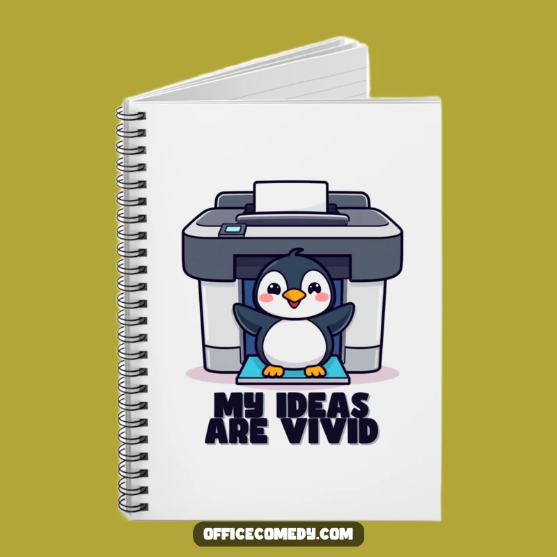 Funny Penguin Printer Notebook: Jot Down Ideas with This Cheerful Flipper Journal