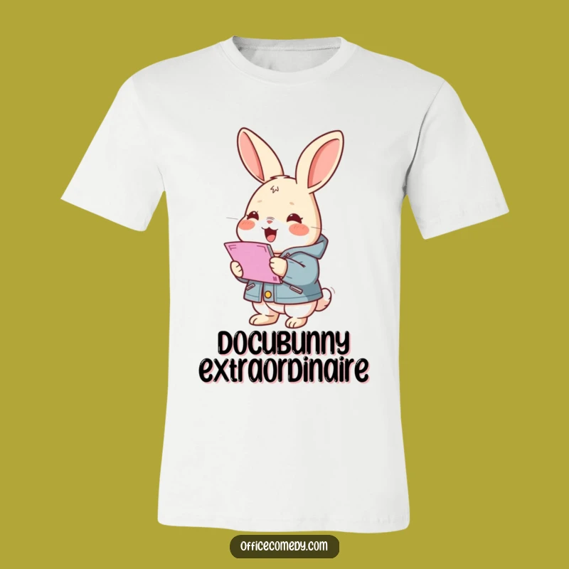 Funny Rabbit Jacket T-Shirt: Hilarious Document Stacker for Casual Fun